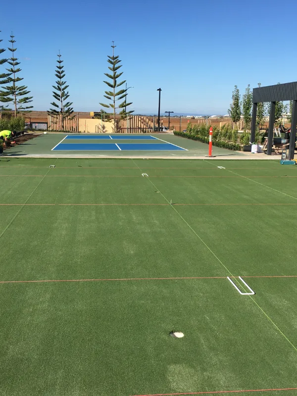 Tennis court construction - Bioscapes Group - for caravan parks, holiday parks, hotels, motels, schools, universities, councils and community spaces